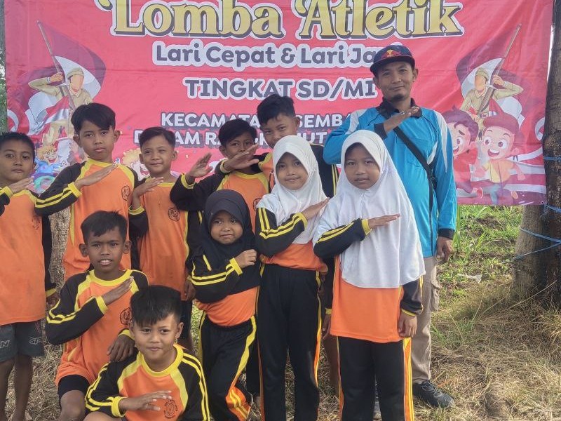 Siswa SD Negeri 1 Wringinanom ikuti Lomba Lari Cepat